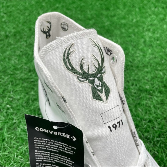 Converse All Star Chuck Taylor Ctas Hi Bucks NBA - Picture 2 of 9